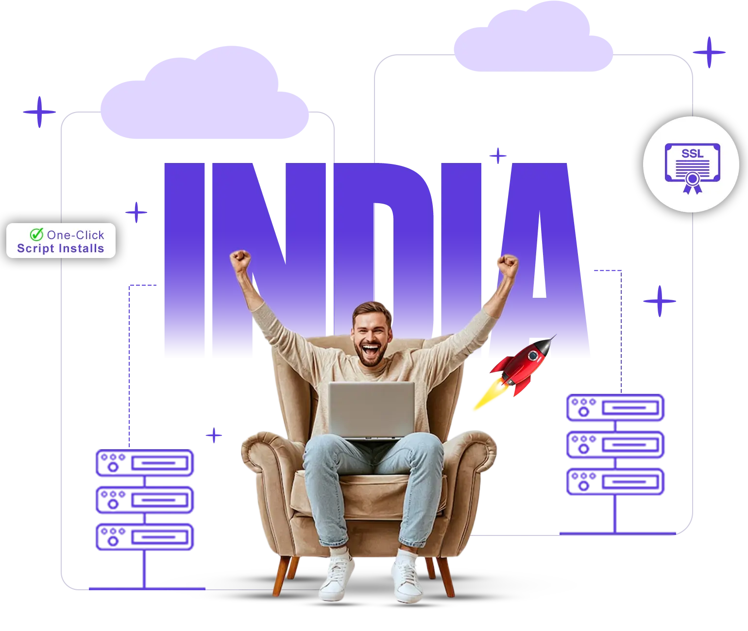 Cheap web hosting hero illustration